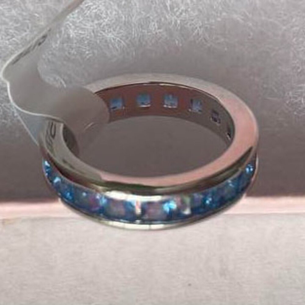 Aqua Blue Fashion Ring, Size 5